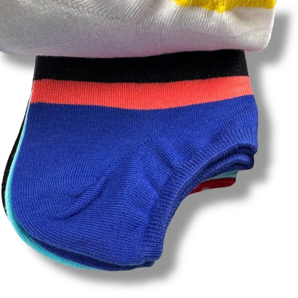 HUE Womens Cotton Sock Liner One Size Fits Most No Show Socks Multicolor 12 Pair